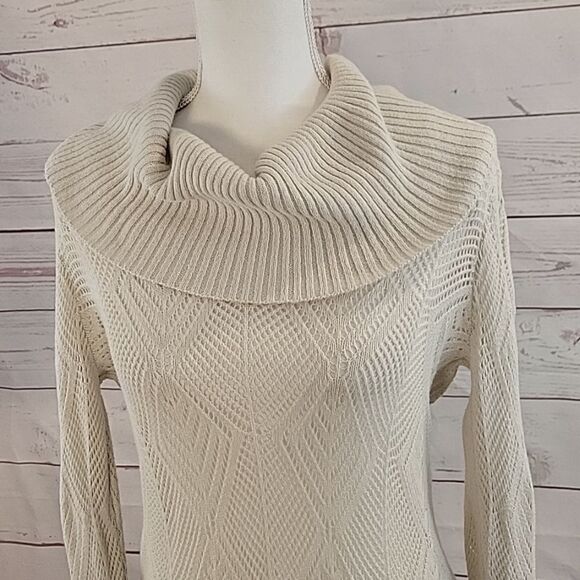 Lucky Brand, Cowl Neck Knit Sweater, Size Large - Picture 4 of 8